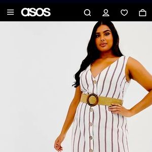 Plus Size River Island Linen Shirt Maxi Dress